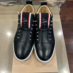 Christian Louboutin Black Leather Men's Shoes